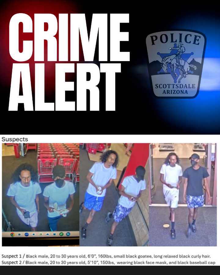 Scottsdale Police looking for two suspects in gym locker burglary case