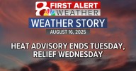 Forecast: Heat loosens grip Wednesday
