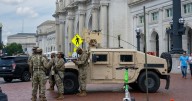 The scene in D.C. with National Guard troops deployed to city