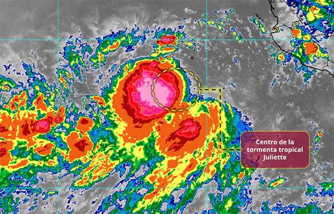 Se forma la tormenta tropical Juliette en costas del Pacífico mexicano