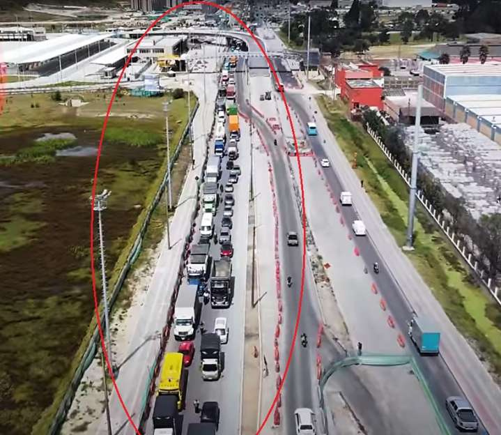 Autopista Sur: reducción de carriles en Soacha por obras de TransMilenio Fases II y III traerá más trancones