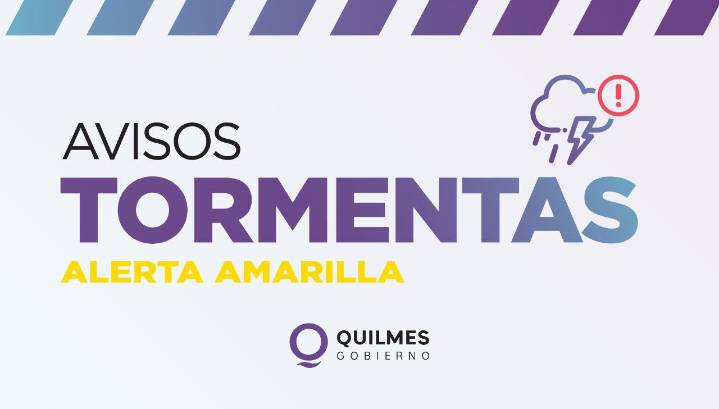 Alerta amarilla en Quilmes por fuertes tormentas
