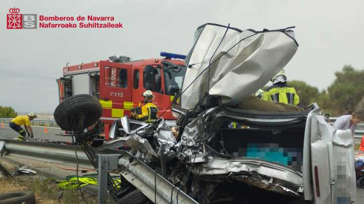 Fallece una riojana de 54 años en un accidente entre un coche y un camión en la Autovía del Camino en Torres del Río