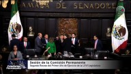 Captan en video altercado entre dos senadores mexicanos en el Congreso