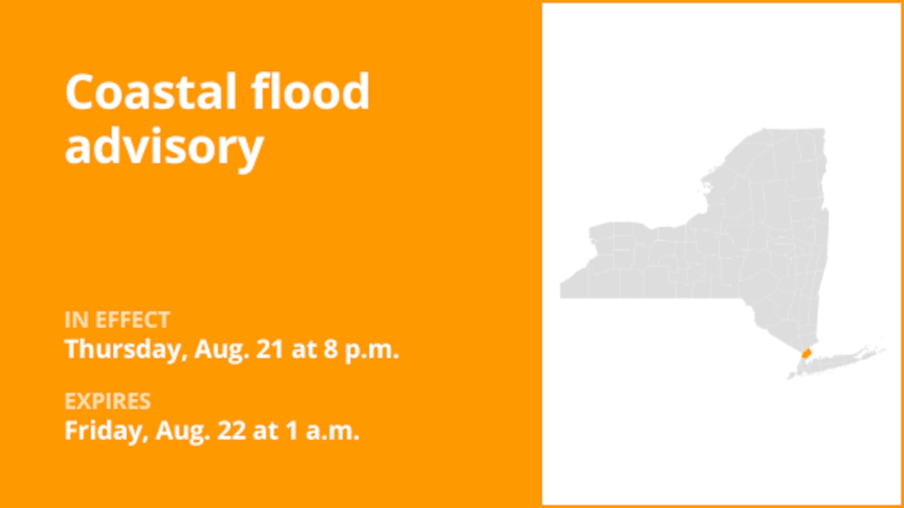 NY weather: Coastal flood advisory affecting Westchester County Thursday and Friday