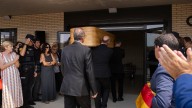 Íntimo y emotivo último adiós al expresidente de Aragón Javier Lambán en la localidad de Ejea