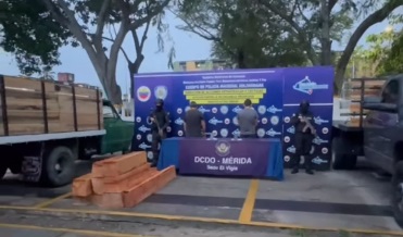 Apresan a dos individuos por presuntamente contrabandear madera en Mérida