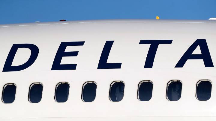 Delta plane wing clips empty aircraft during pushback from gate in Atlanta