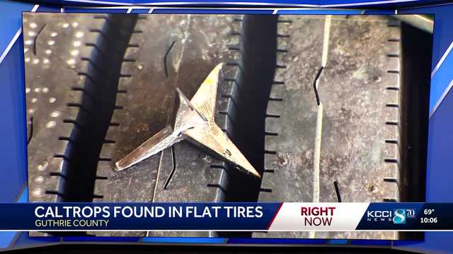 Iowa crime: Iowa sheriff looking for culprit who used caltrops to pop tires