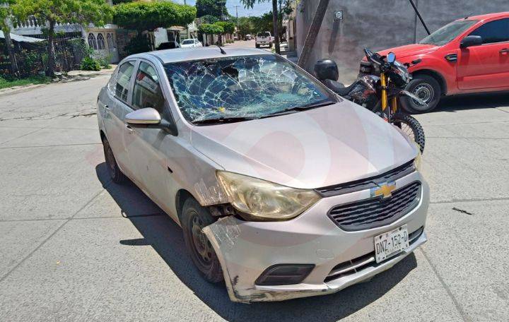 Motociclista lesionado en accidente en el fraccionamiento Avance