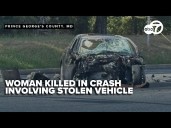 Mother dead after Maryland crash involving stolen vehicle with juveniles inside