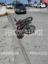 Autoridades atienden accidente de motociclista en Monclova