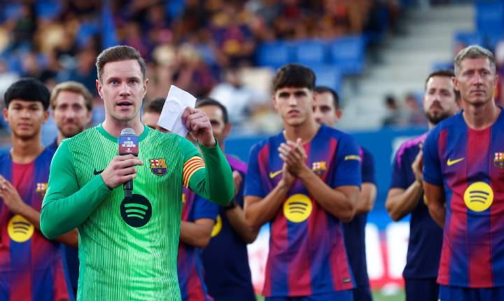 Barcelona afirma que Ter Stegen vuelve como capitán tras informe médico enviado a LaLiga
