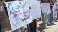 Estudiantes de Michoacán se manifiestan contra el desalojo de albergues estudiantiles en Oaxaca