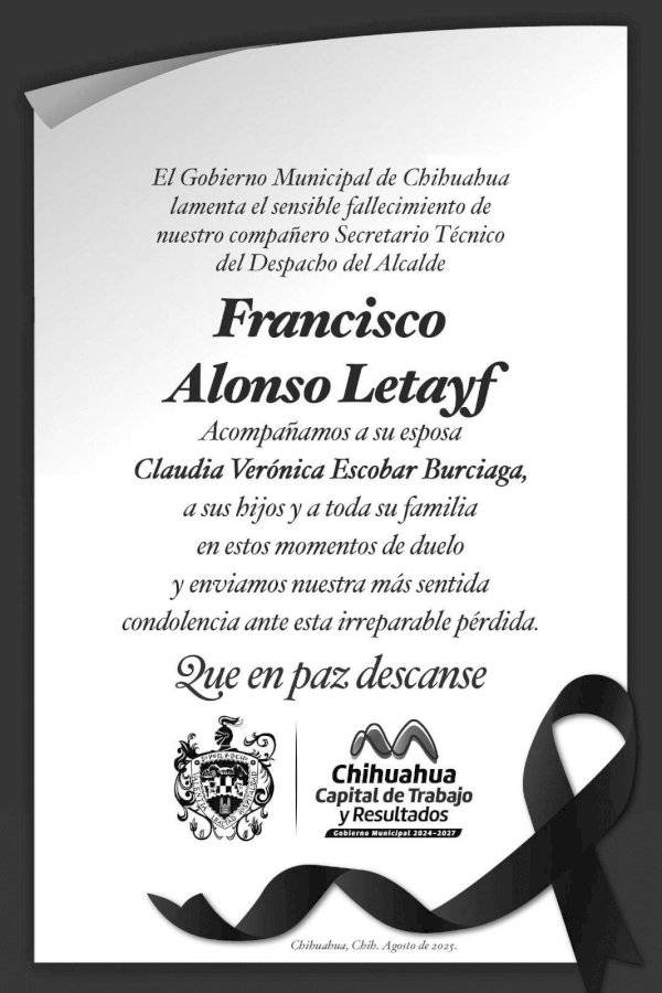Lamenta Municipio muerte de su Secretario Técnico de Despacho