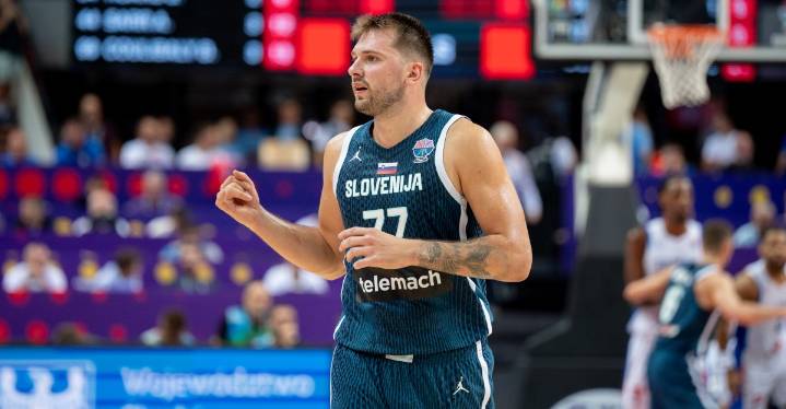 Luka Dončić leads Slovenia to first EuroBasket win over Belgium