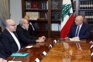 Lebanon's leader rejects foreign intervention during visit by top Iranian official