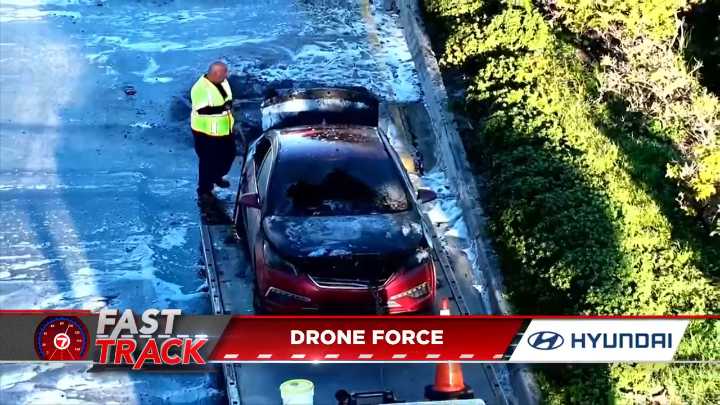 Vehicle fire, fuel spill force the closure of the Gratigny Expressway near 32nd Avenue