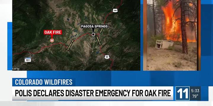 Colorado Gov. Polis declares disaster emergency for Oak Fire