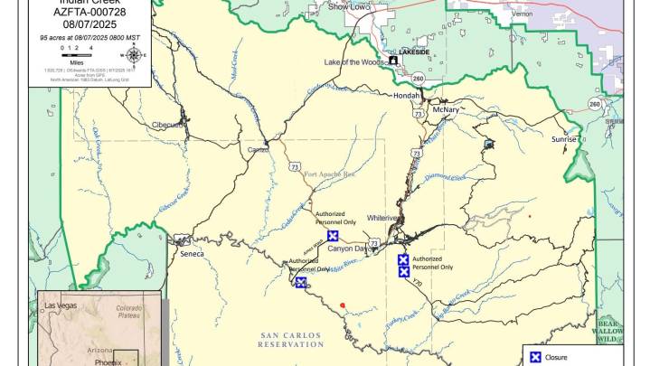 Wildfires burn through eastern Arizona reservations