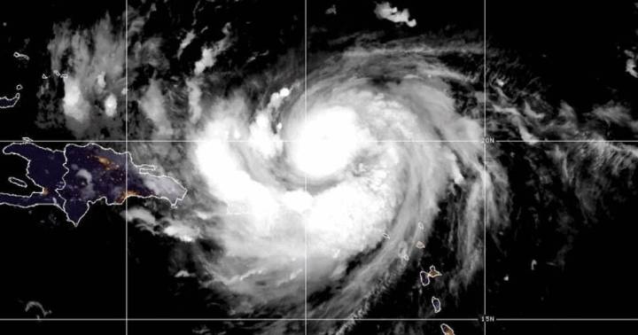 Hurricane Erin, first of Atlantic season, weakens slightly to Category 4. Maps show its path and forecast.