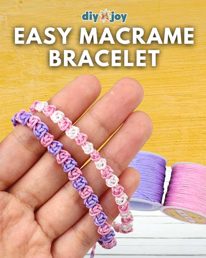 Easy Macramé Bracelet | Rose Bracelet