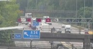 Bank Holiday getaway mayhem live after lorry crash closes M42 lanes