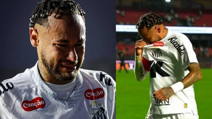 Neymar rompe en llanto tras dolorosa goleada del Vasco da Gama al Santos en Brasil
