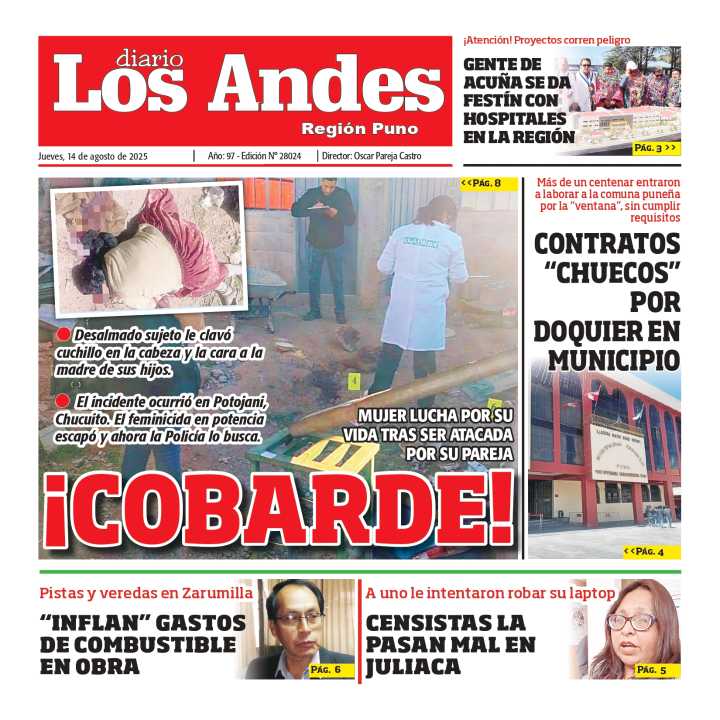 PUNO: Diario Los Andes 14/08/2025