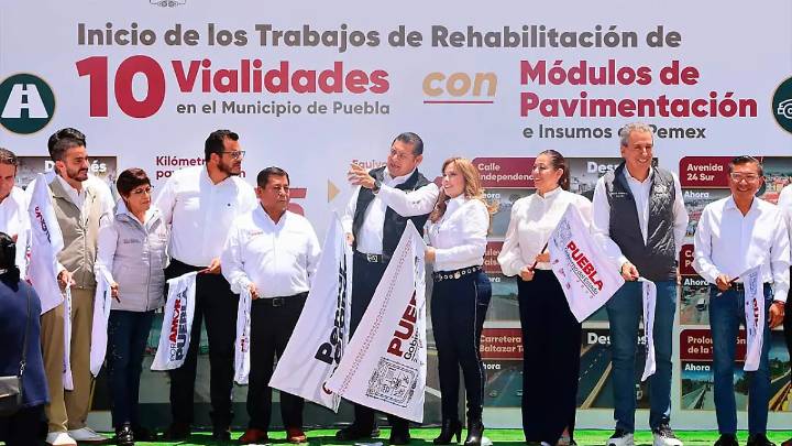 Armenta da inicio a la rehabilitación de estas 10 vialidades en Puebla capital