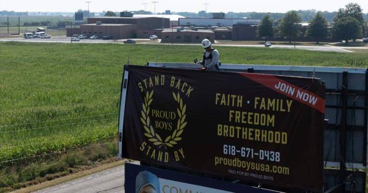Company removes controversial Proud Boys billboard near Clinton County school