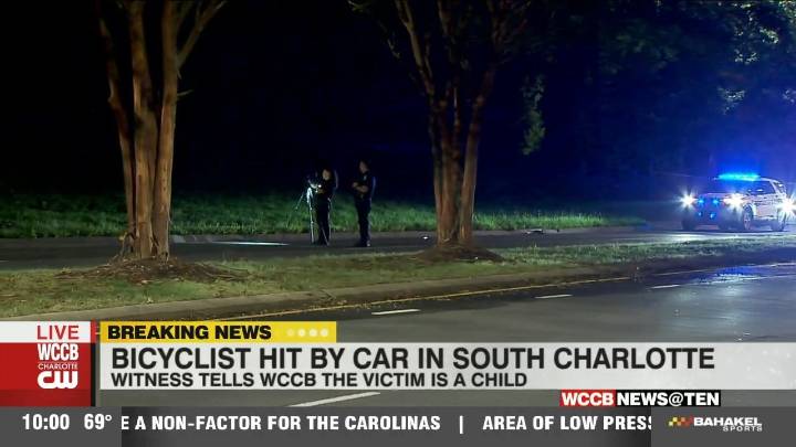 CMPD investigating after car collides with bike rider off Providence Road