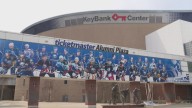 Broken sprinkler head causes water leaks and damage at KeyBank Center