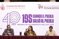 Conmemoran 40 años del sismo de 1985 y ocho del de 2017 con homenaje a víctimas y héroes anónimos