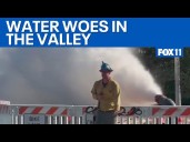 Porter Ranch Granada Hills water outage: pipe bursts sets back repairs
