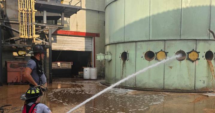 Silo fire at wood producer a five-hour battle for firefighters