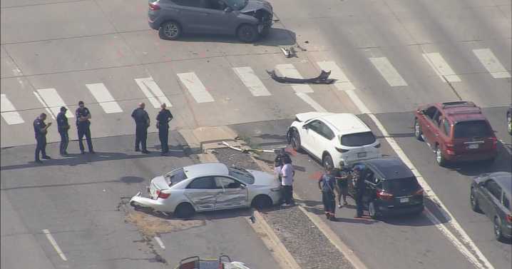 Aurora police pursuit of stolen vehicle ends in multi-vehicle crash, suspect arrested