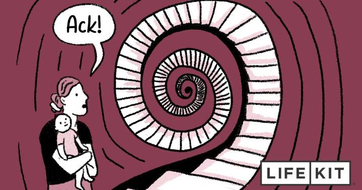 A mom draws what it's like to have intrusive thoughts
