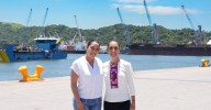 Indira Vizcaíno da la bienvenida a Manzanillo a la presidenta Sheinbaum