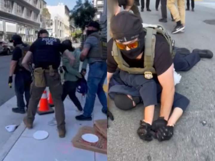 ICE officers tackle and detain San Francisco protesters