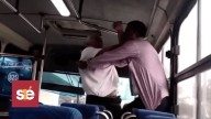 Choferes de transporte público se enfrentan a golpes en Toluca