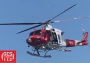 Rescatada en un helicóptero del GES tras sufrir una caída en una zona de difícil acceso en Moya