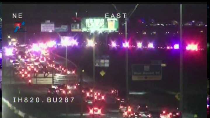 Fiery crash along I-820 in Saginaw kills 1, police say