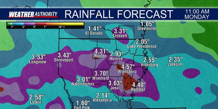 Rain showers and thunderstorms are on the way for Thursday and Friday