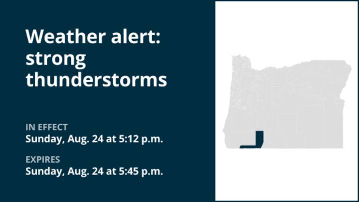 Thunderstorms with nickel-sized hail in Siskiyou Mountains and Southern Oregon Cascades Sunday