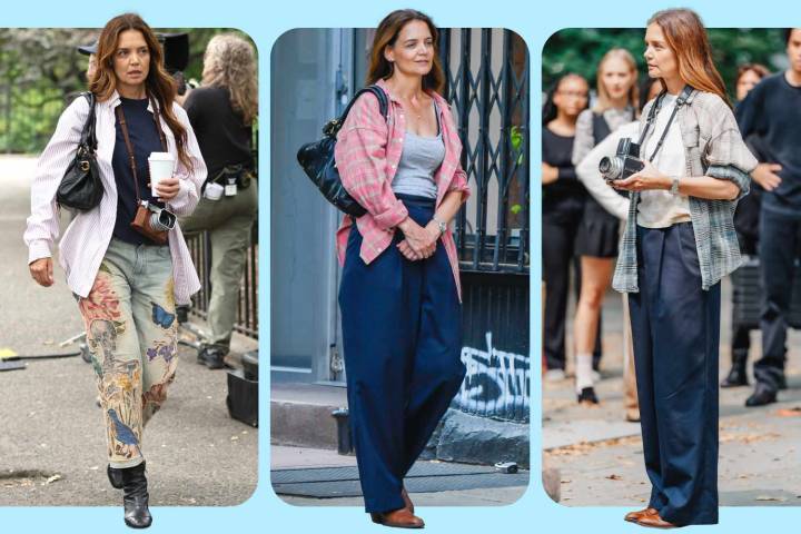 Katie Holmes Keeps Wearing Laidback Fall Outfits on Set