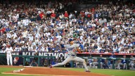 Shohei Ohtani hits leadoff triple and pitches into the 5th inning, but Angels rally late to sweep Dodgers again