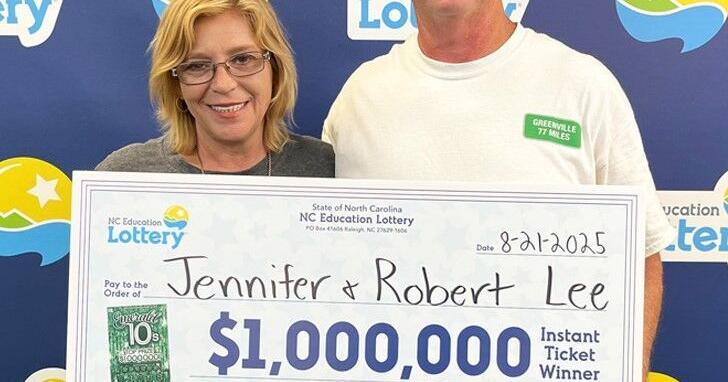 Pender County couple wins $1M lottery prize