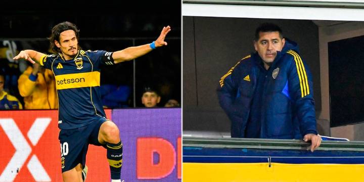 “Román me llamó”: Cavani contó su charla con Riquelme en pleno campo de juego tras el triunfo de Boca Juniors ante Banfield