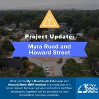 Construction on Myra Road South Extension halted in Walla Walla, project joins others in labor dispute